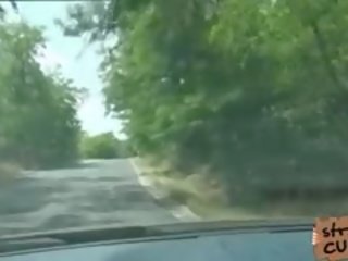 Horny Couple And Dude Had A Nasty Fuck At The Back Seat