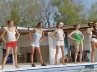 Six Naked Girls By The Pool From Italia