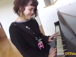 Yhivi vids off piano skills followed by atos adult video and cum over her pasuryan! - featuring: yhivi / james deen