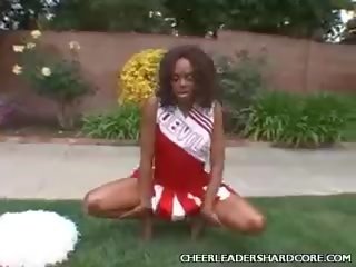 Clit Buffing Ebony Cheerleader