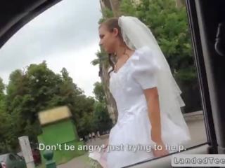 Rejected bride blowjob in car in public