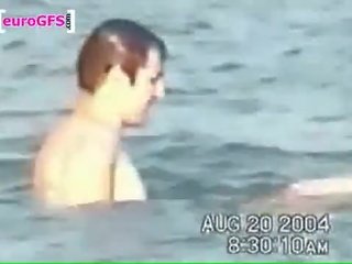 Gabriella fucks a guy in the water