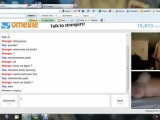 Guy Jerks Off On Big Boobs During Omegle Sex Chat