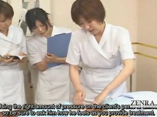 Subtitled cfnm jepang digawe nggo tangan spa group demonstration