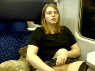 Busty German Teen Toying In Train Video