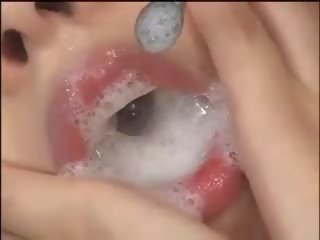 Horny teen slut swallows large amount of hot cum