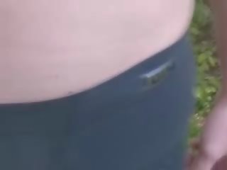 Exquisite outdoor teen blowjob