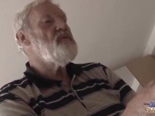 Old Young - Big phallus Grandpa Fucked by Teen she licks thick old man penis